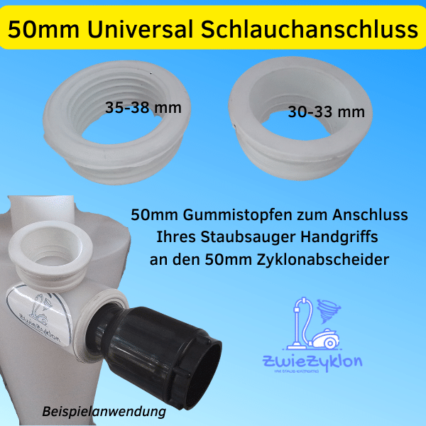 50 auf 32/35mm Universal Anschluss-Gummistopfen
